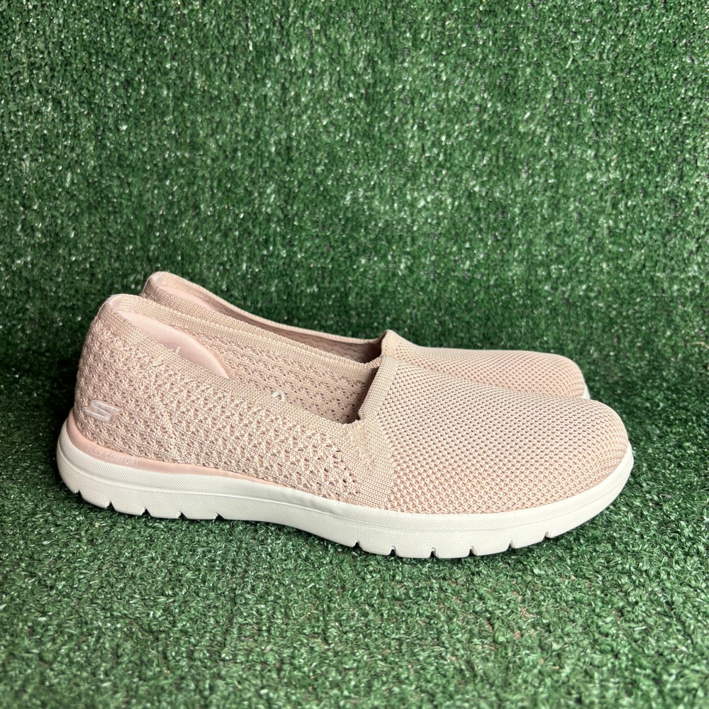 Skechers On-The-Go Flex Comfort Goga Mat Slip On Walking‎ Shoes Blush Womens 7.5